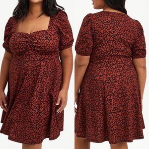 Torrid NEW Textured Knit Heart Print Skater Dress Sz 4X